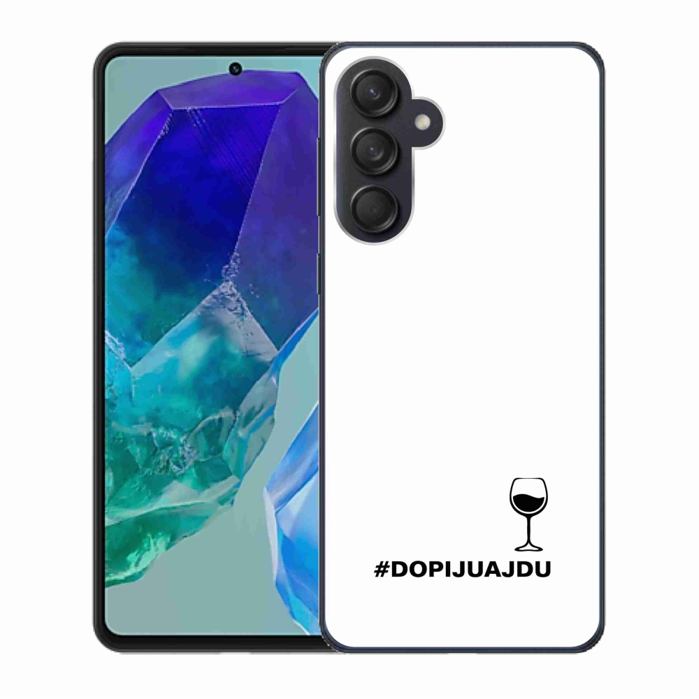 Gél borítás mmCase Samsung Galaxy M55 5G - bor motívum fehér háttérrel