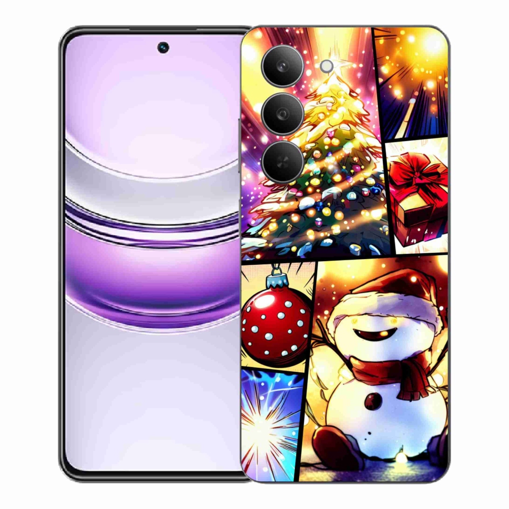 Gél borító mmCase a Realme 14x 5G készülékhez - Karácsonyi motívumok 1