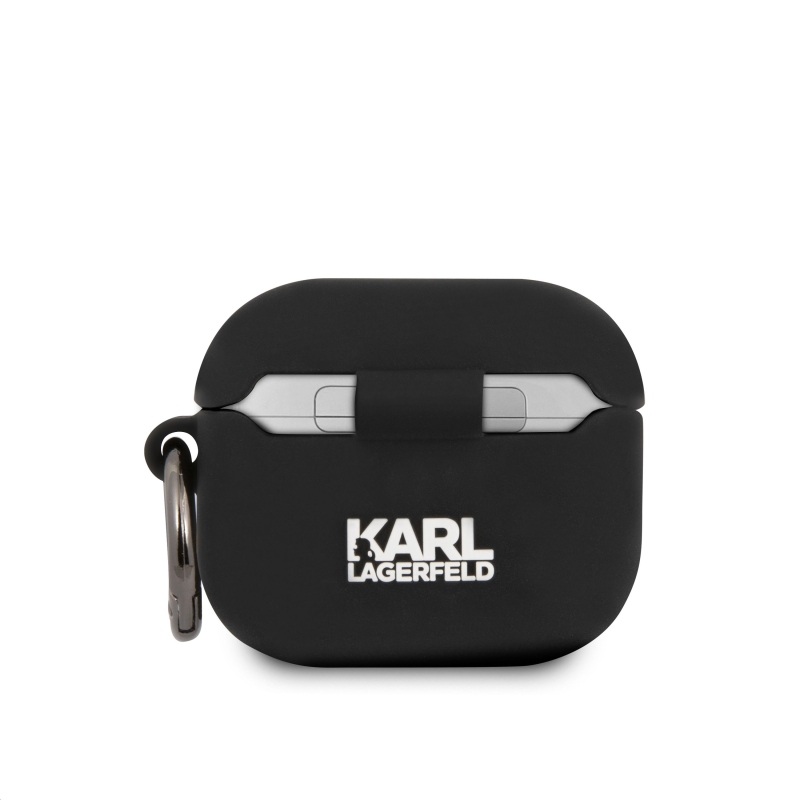 Karl Lagerfeld Rue St Guillaume szilikon tok Airpods 3 fekete színhez