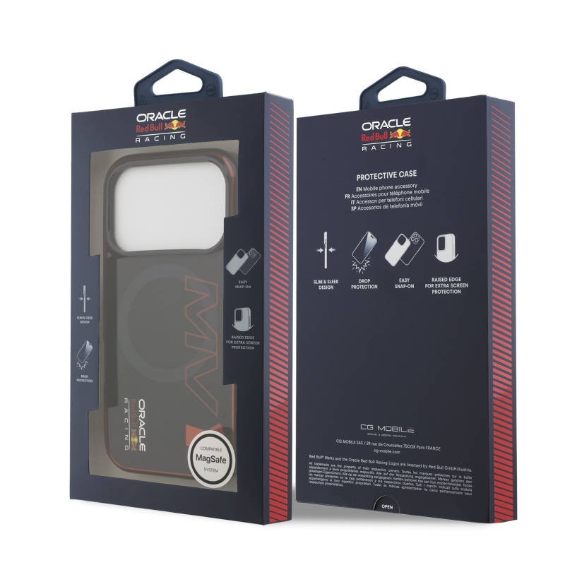 Red Bull PC Dupla rétegű függőleges MV1 MagSafe hátlap iPhone 17 Pro Navy számára
