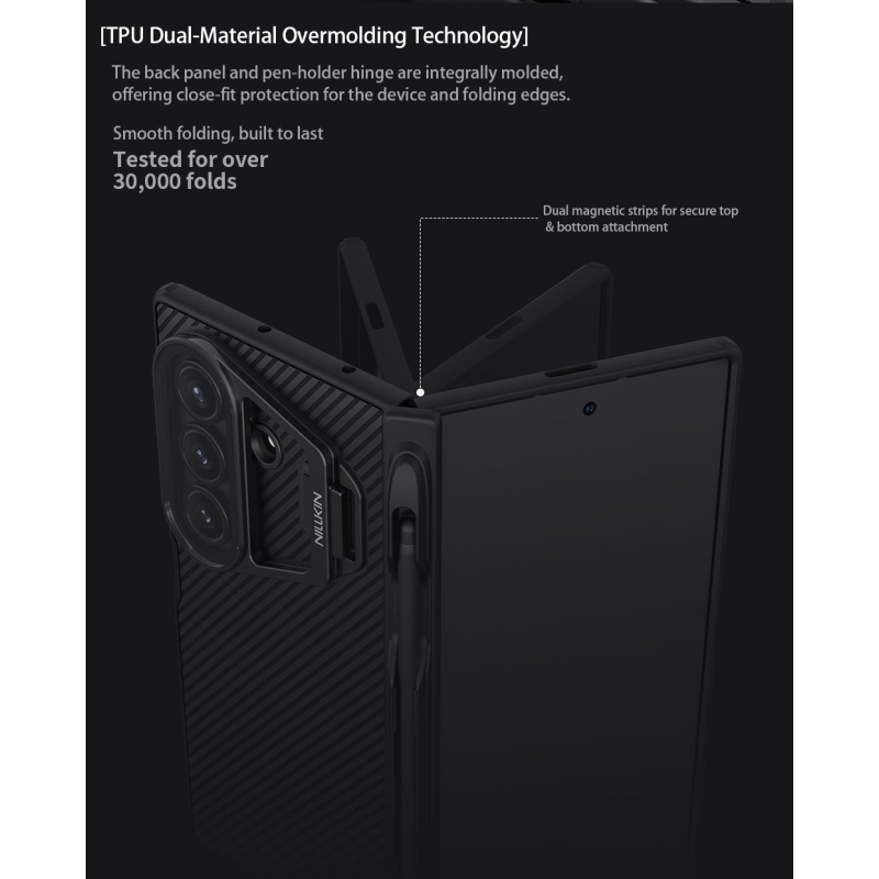 Nillkin CamShield CamShield Prop Pen Slot (átlátszó lencse) hátlap Samsung Galaxy Z Fold 7 Fekete