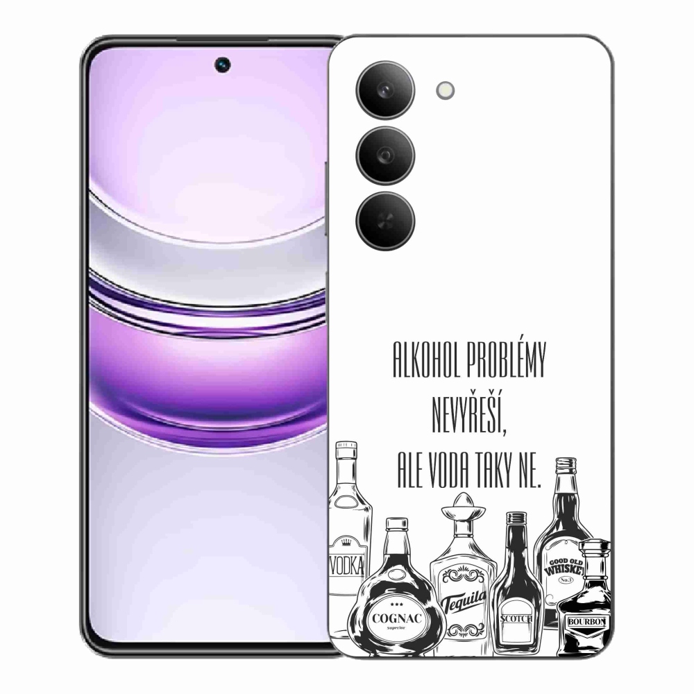 Gél borító mmCase a Realme 14x 5G készülékhez - vicces szöveg fehér háttérrel