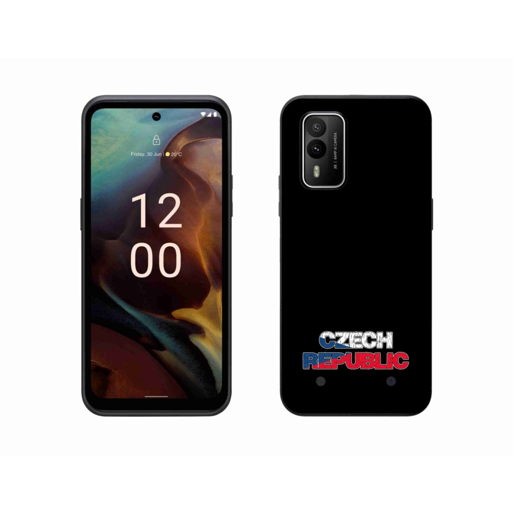 Zselés borítás mmCase a Nokia XR21 készülékhez - Csehország fekete háttér