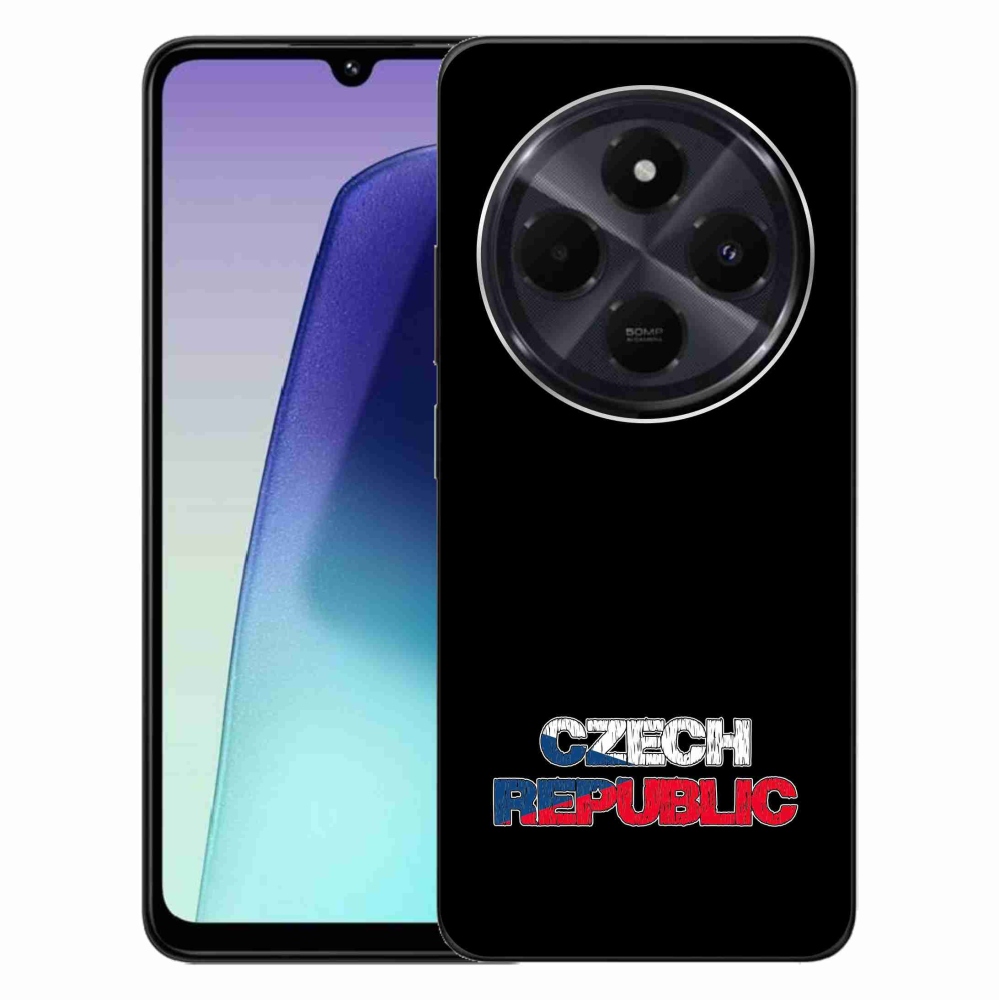 Gél borítás mmCase a Xiaomi Redmi 14C/Poco C75 - Csehország fekete háttérrel