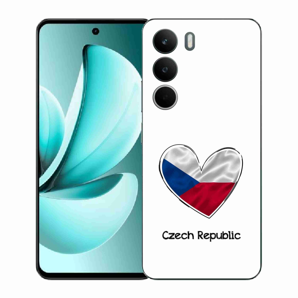 Gél borító mmCase a Realme C71 készülékhez - zászló szív fehér háttérrel