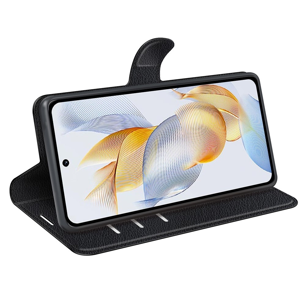 Litchi könyvtáska Honor 90-hez - fekete