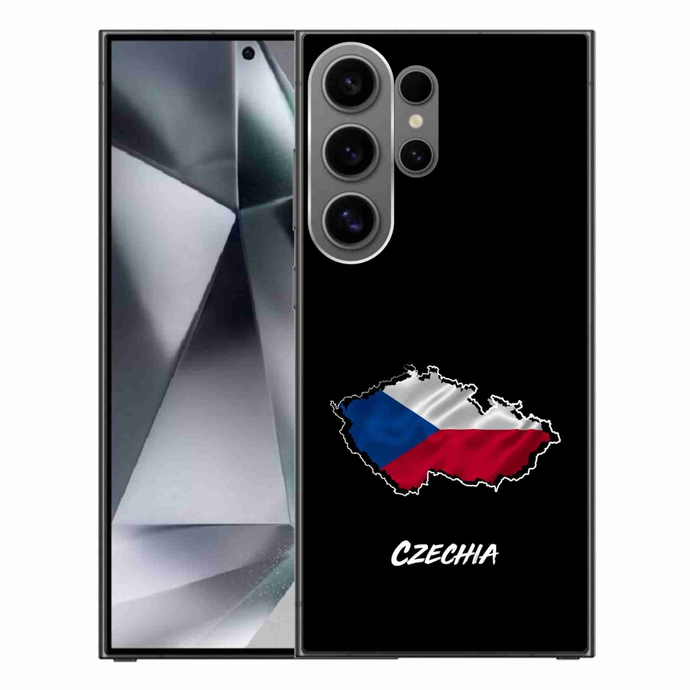 Gél védőhuzat mmCase Samsung Galaxy S24 Ultra - Csehország fekete háttérrel