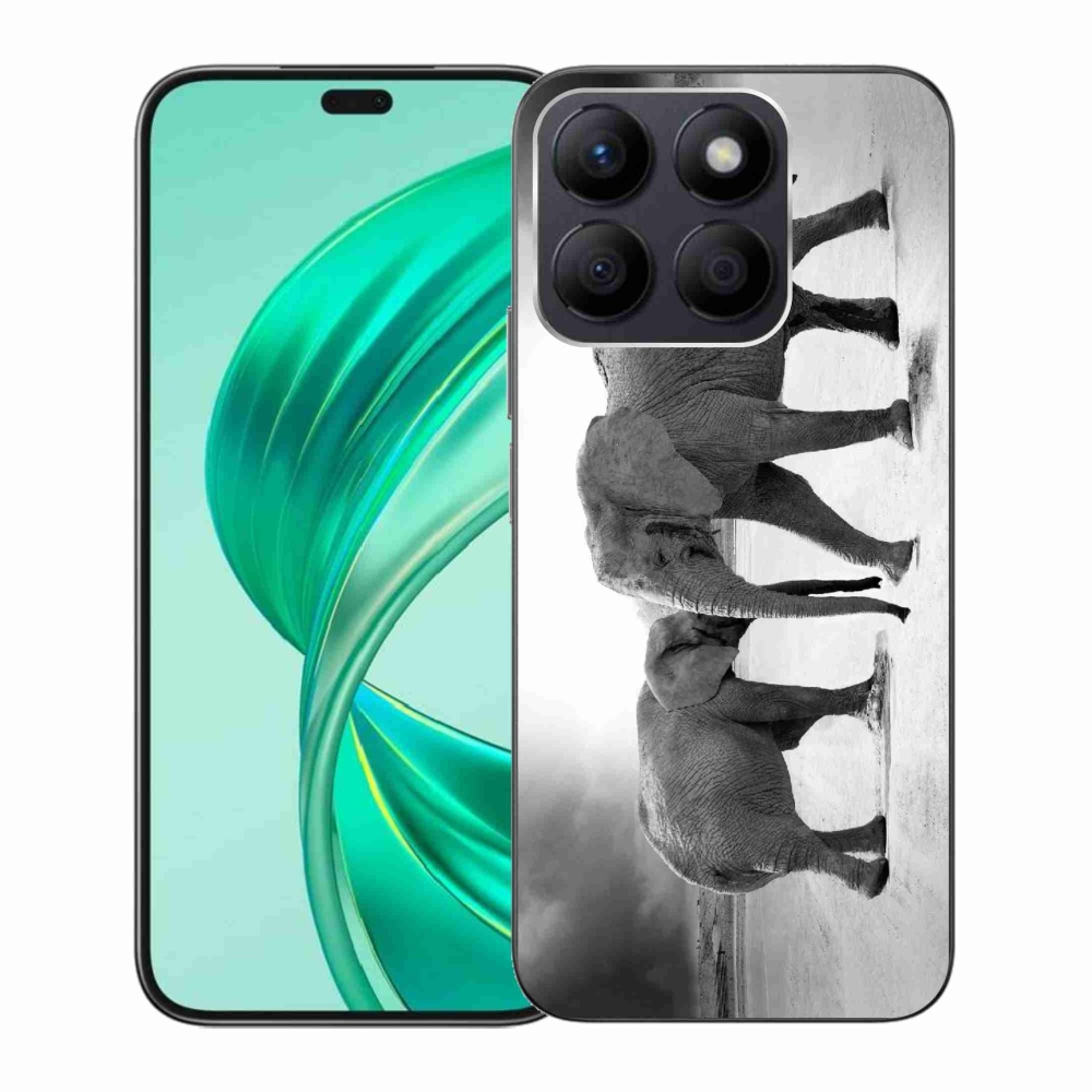 Zselés borítás mmCase a Honor X8b készülékhez - fekete és fehér elefántok