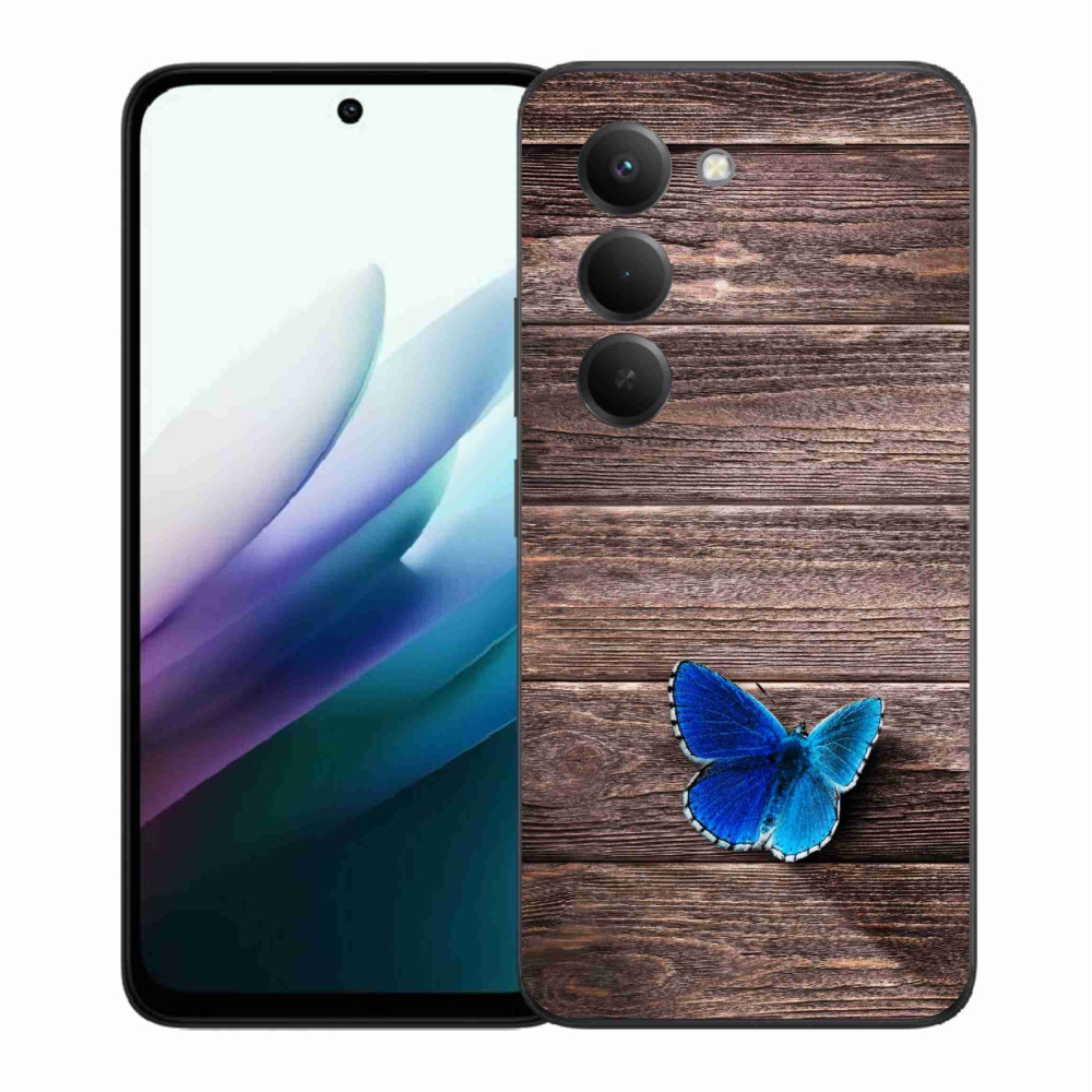 Zselés borítás mmCase a Xiaomi Redmi 15 4G/5G (171mm) - kék pillangó 1