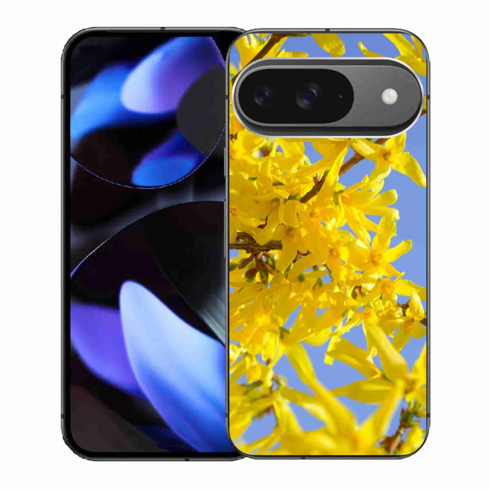 Gél védőhuzat mmCase a Google Pixel 9/9 Pro készülékhez - sárga virágok