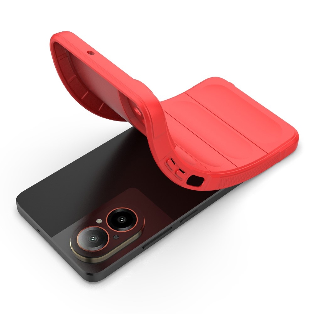 Rugg tartós zselés mobiltelefon borító Realme C67 - piros