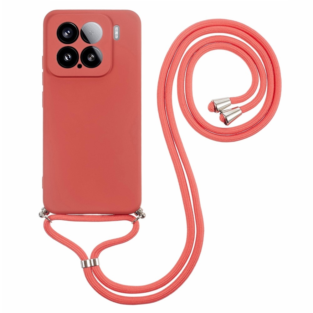 Bélelt zselés tok zsinórral Xiaomi 15-öshöz - bordó színű