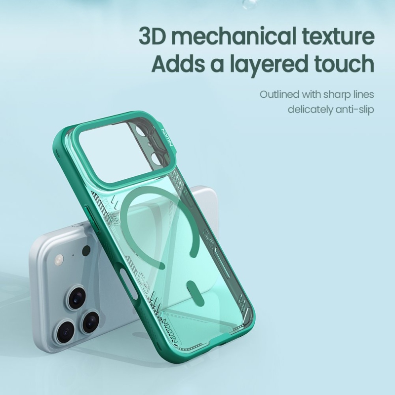 Nillkin Iceblade Prop mágneses borító Apple iPhone 17 Pro sötét éjszakai fekete színhez