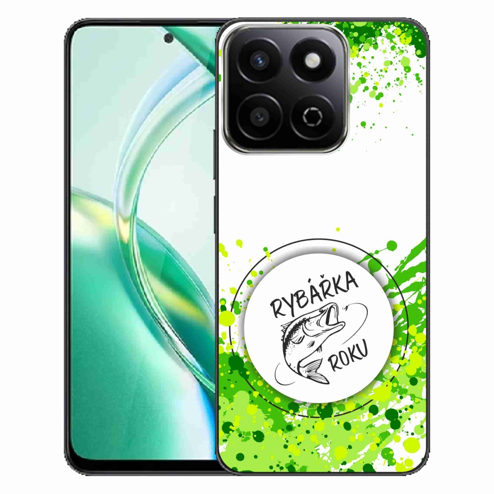 Zselés borító mmCase a Honor 200 Smart 5G számára - az év horgásza fehér háttérrel