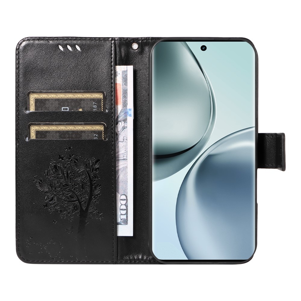 Fák könyvtáska a Realme 14 Pro 5G-hez - fekete