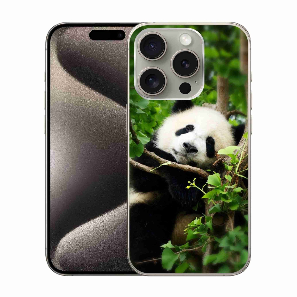 Zselés borítás mmCase iPhone 15 Pro készülékhez - panda