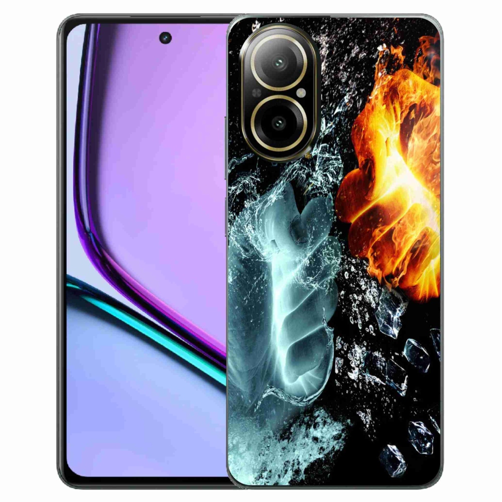 Zselés borítás mmCase a Realme C67 készülékhez - víz és tűz