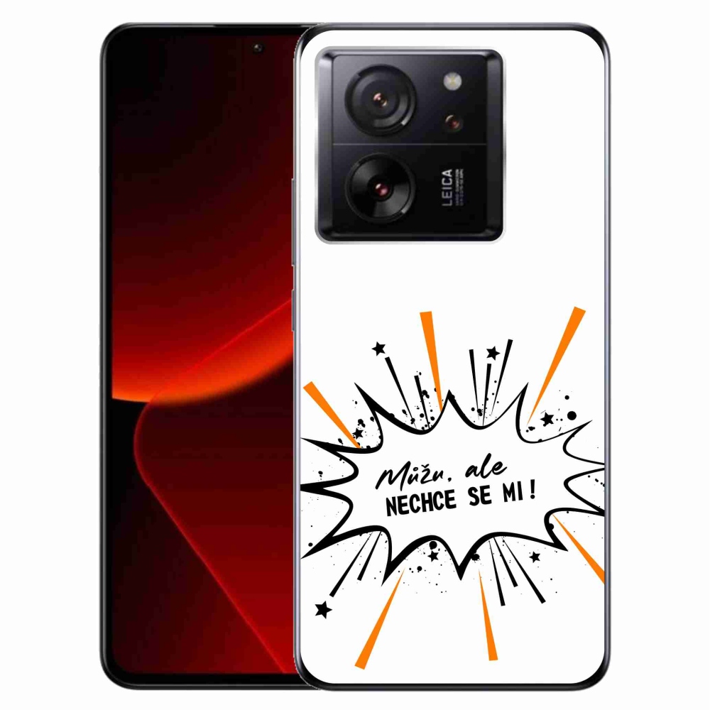 Gél borító mmCase a Xiaomi 13T/13T Pro készülékhez - vicces szöveg 11 fehér háttérrel