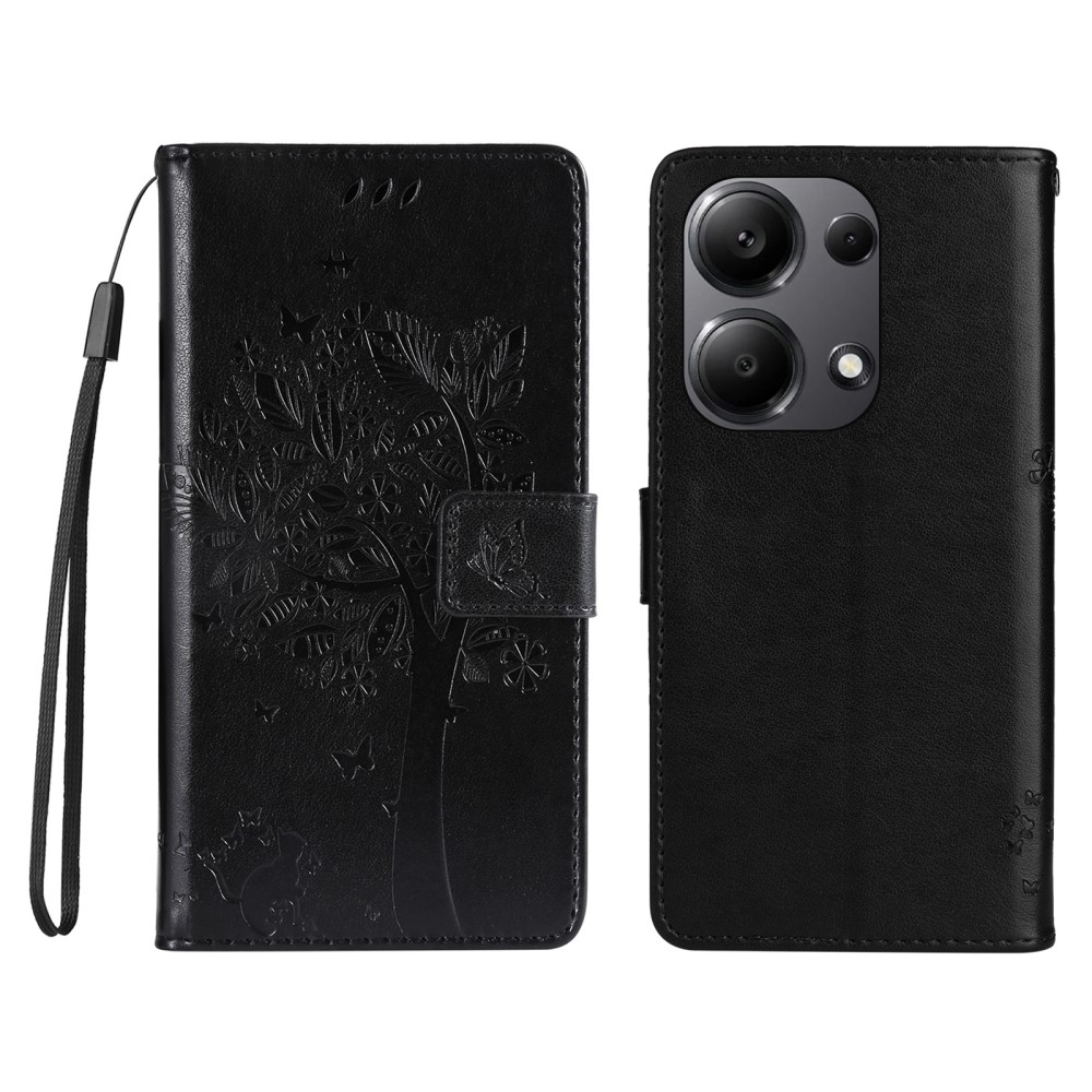 Fák könyv tokja Xiaomi Redmi Note 13 Pro 4G/Poco M6 Pro - fekete