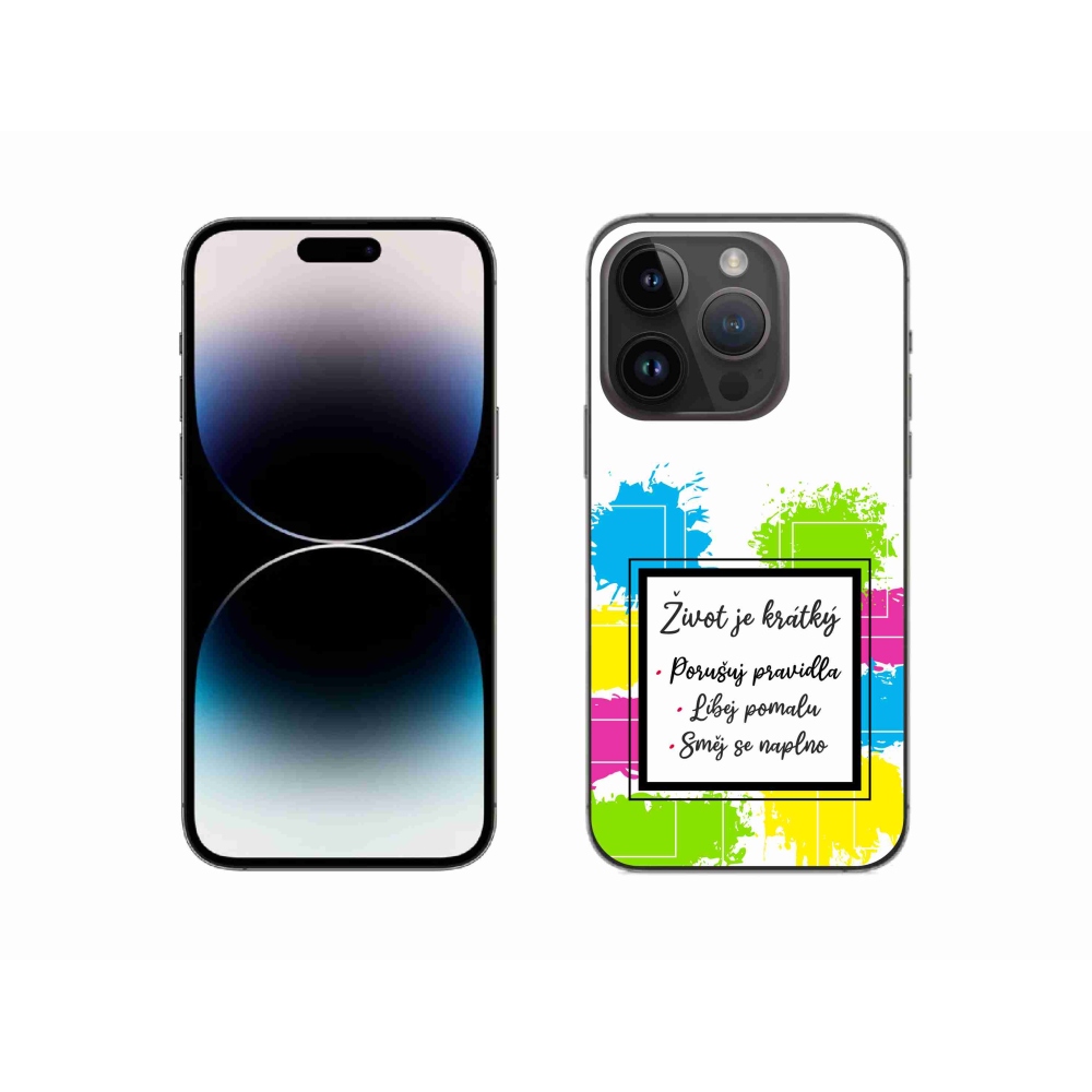 Zselés borítás mmCase iPhone 14 Pro 6.1 - idézem 5 fehér háttérrel