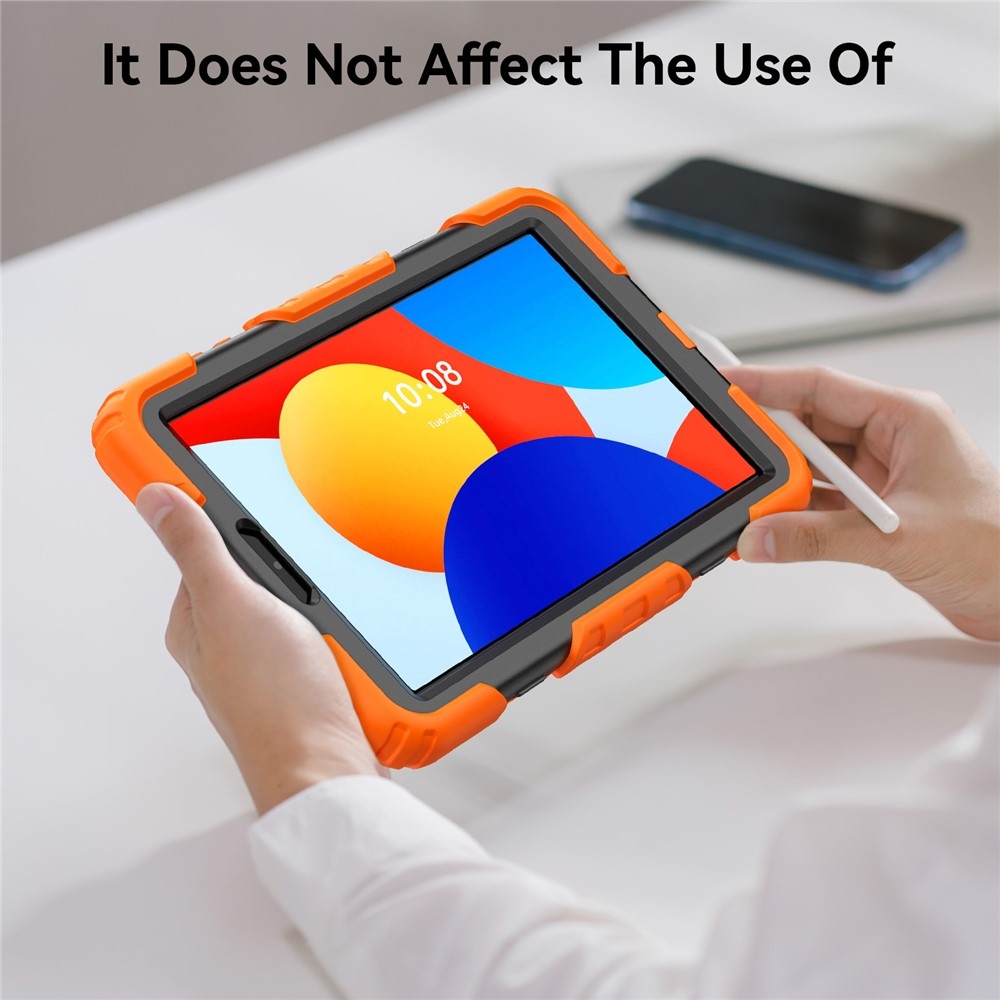 Strapabíró huzat kéztartóval és vállpánttal Xiaomi Redmi Pad SE 8.7 - narancssárga színűre