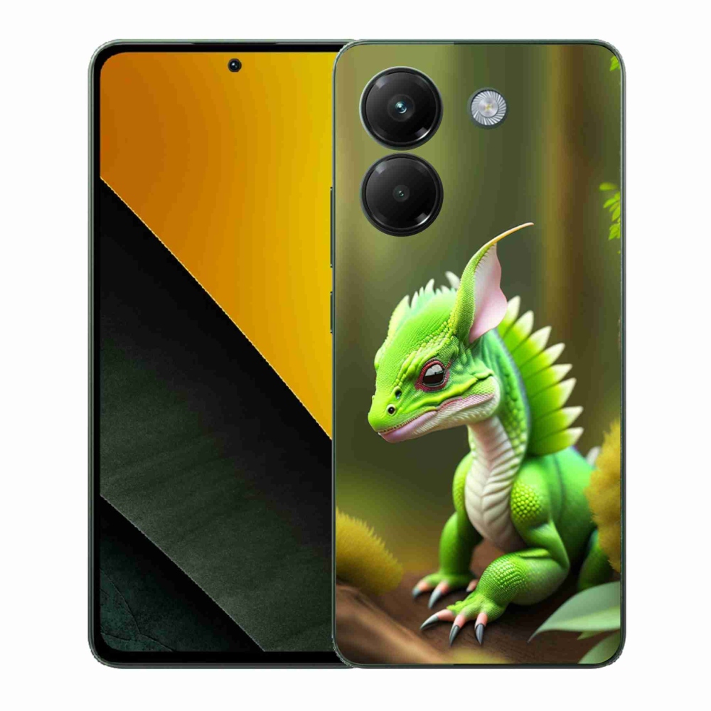 Gél borítás mmCase a Xiaomi Poco M7 Pro 5G számára - zöld sárkány