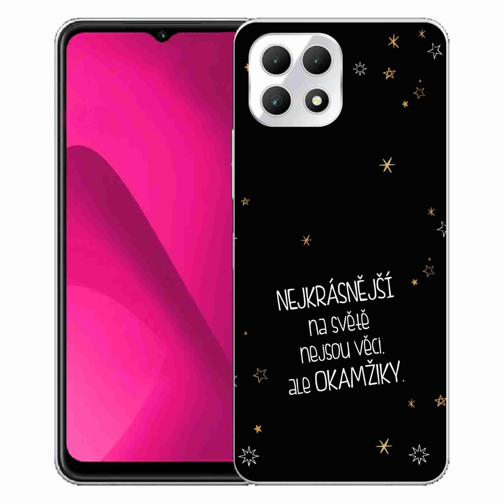 Gél borító mmCase a T-Mobile T Phone 2 - Idézet 4 fekete háttérrel