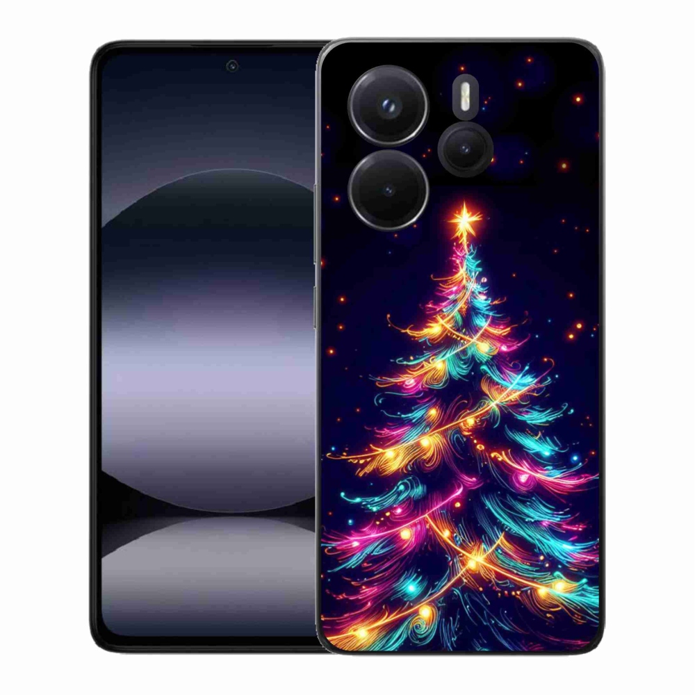 Gél borítás mmCase a Xiaomi Redmi Note 14-hez - neon karácsonyfa
