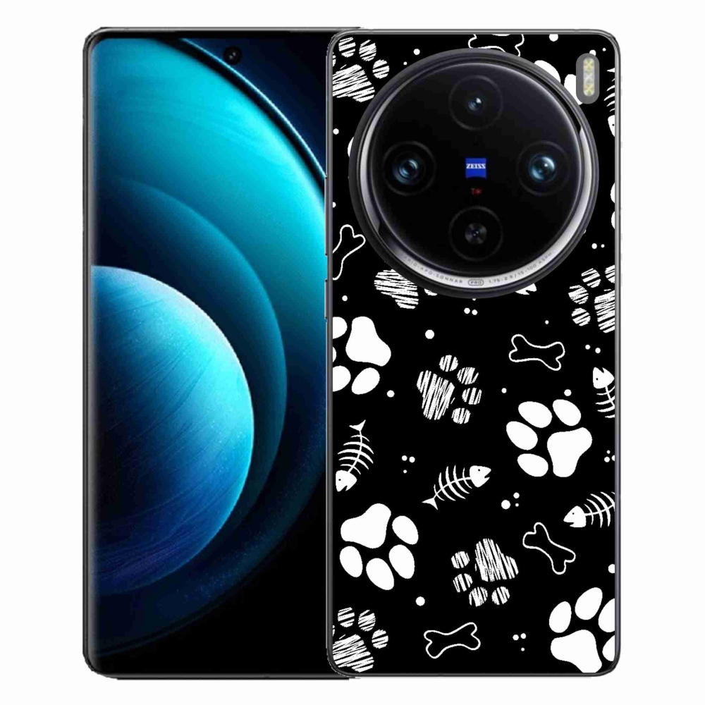 Zselés borítás mmCase a Vivo X100 Pro 5G készülékhez - kutyamancsok