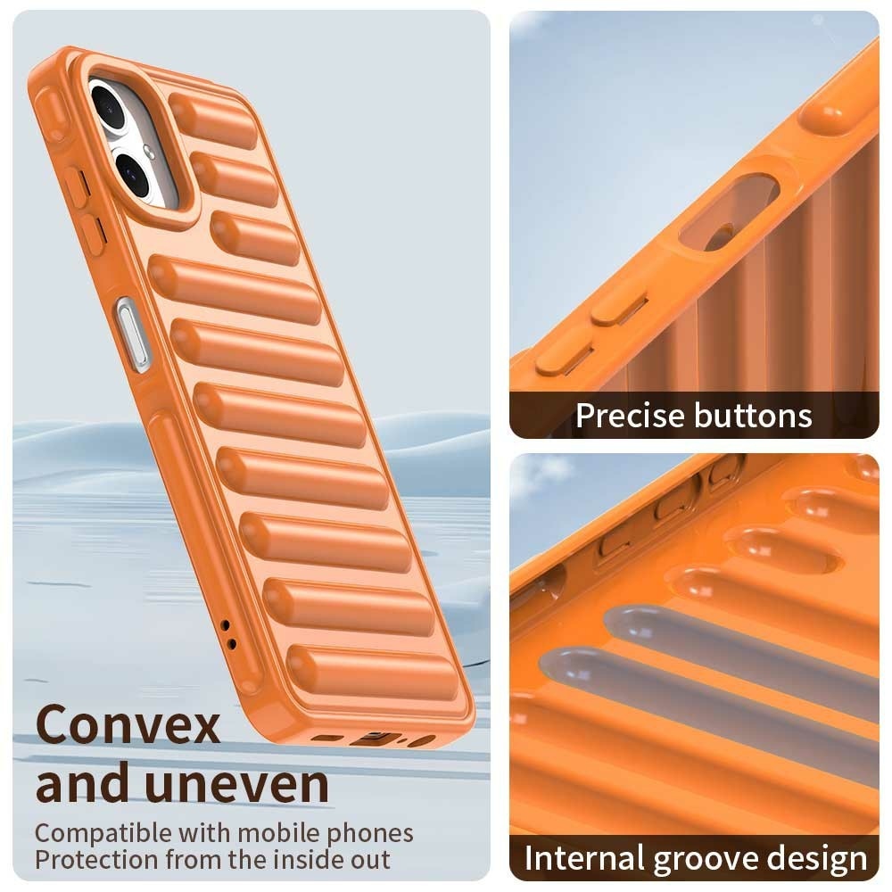 Csíkos tartós borító Samsung Galaxy A06 4G készülékhez - narancssárga