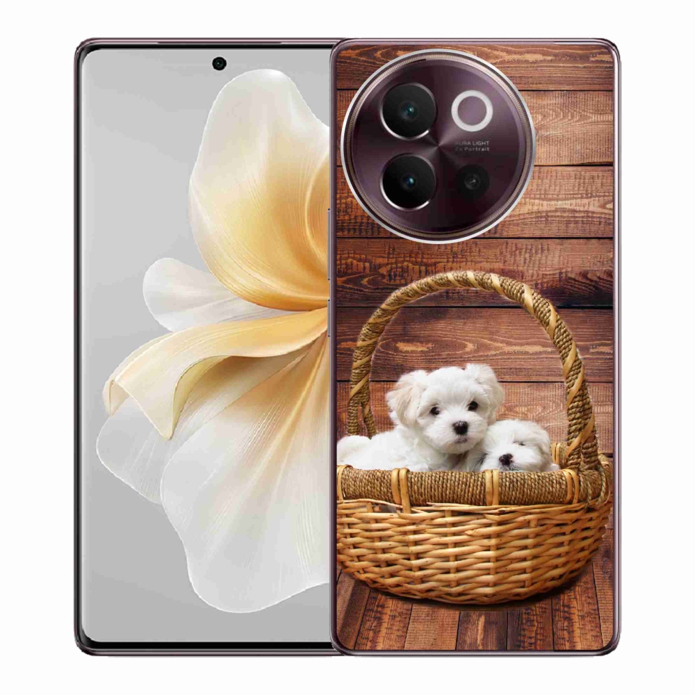 Gél borítás mmCase a Vivo V40 Lite 5G készülékhez - kölyökkutyák