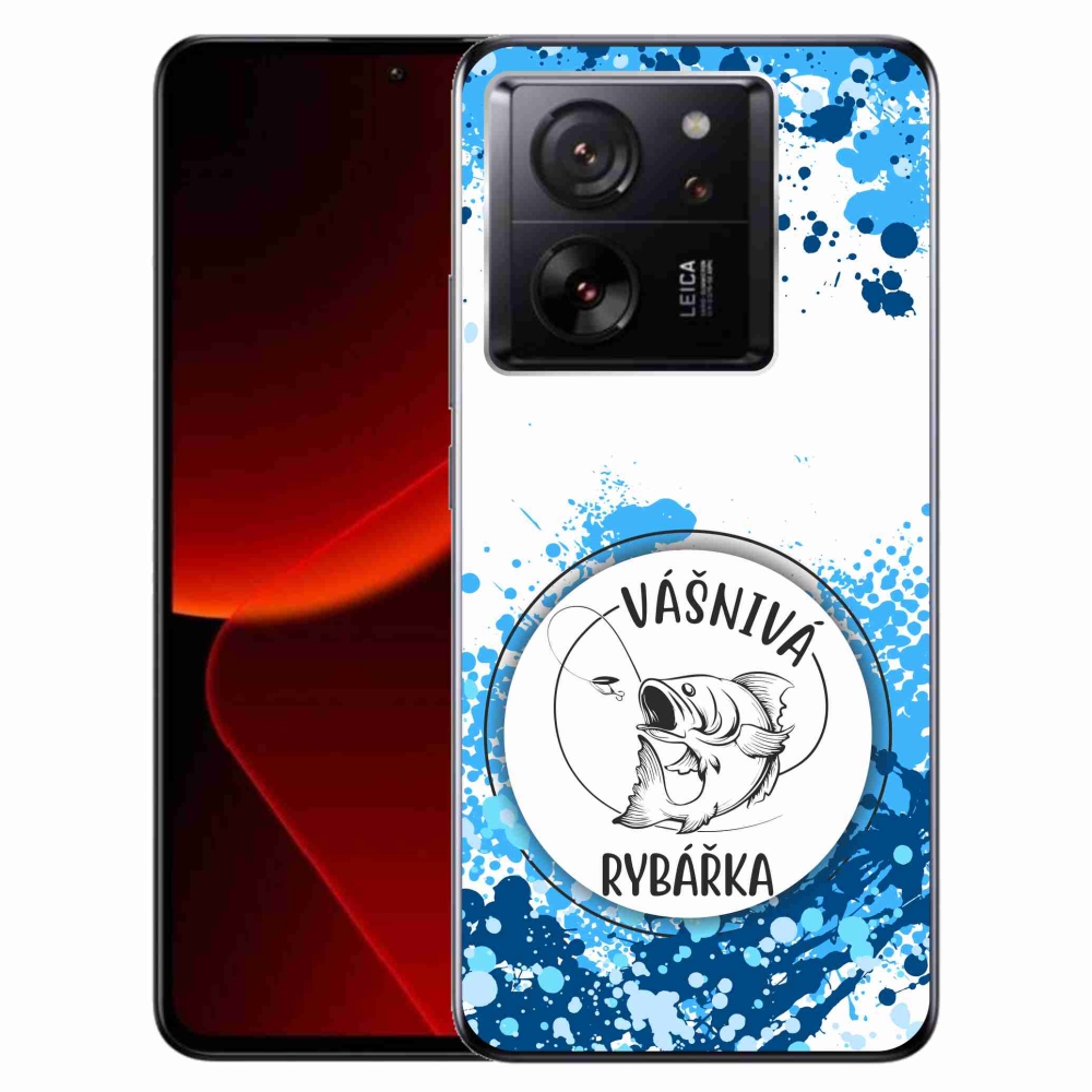 Gél borítás mmCase a Xiaomi 13T/13T Pro számára - szenvedélyes halásznő fehér háttérrel