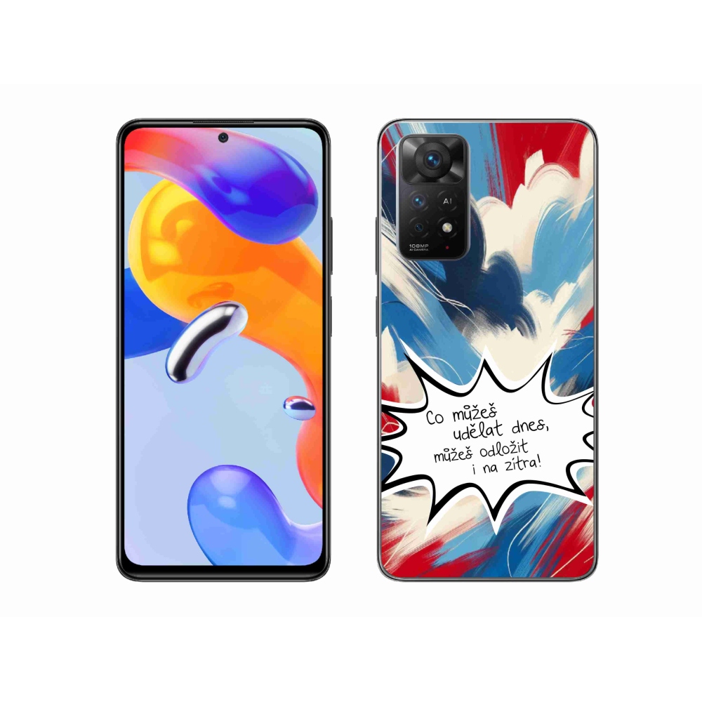 Gél borító mmCase a Xiaomi Redmi Note 11 Pro 4G/5G-hez - vicces szöveg 9 fehér háttérrel