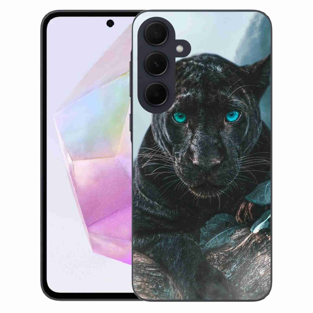 Gél védőhuzat mmCase Samsung Galaxy A35 5G - fekete párduc