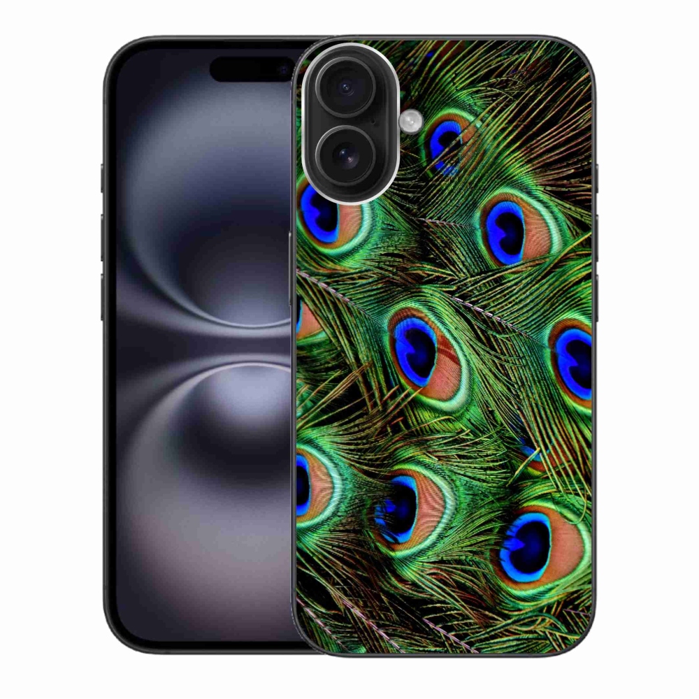 Zselés borítás mmCase iPhone 16 Plus készülékhez - pávatoll