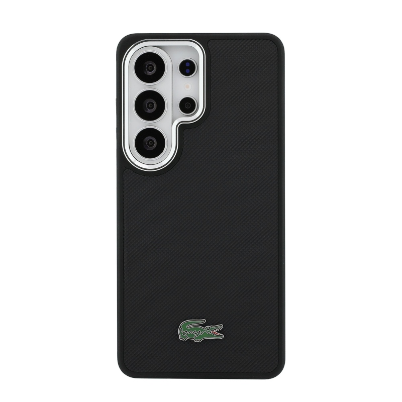 Lacoste Petit Pique fém logós mágneses hátlap Samsung Galaxy S26 Ultra fekete
