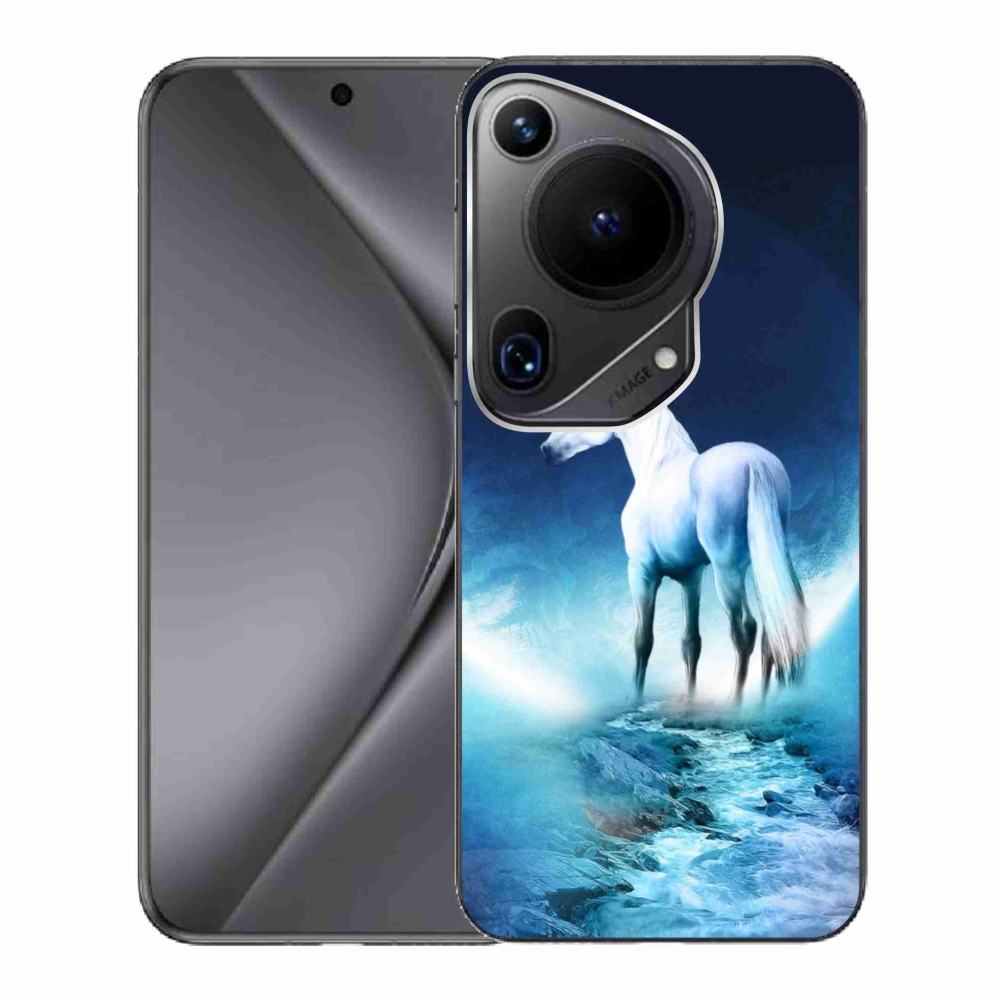 Gél borítás mmCase a Huawei Pura 70 Ultra készülékhez - fehér egyszarvú