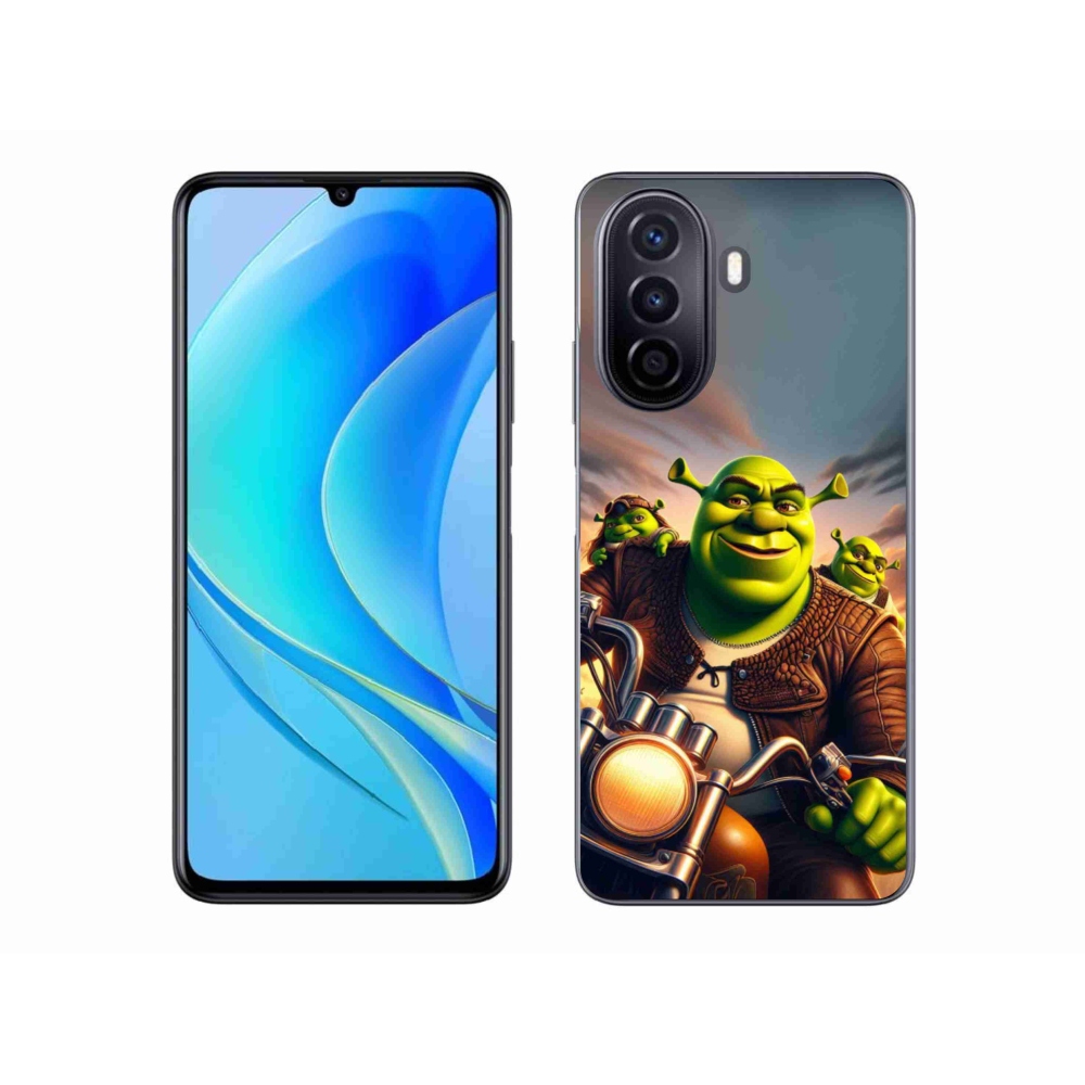 Gél borítás mmCase a Huawei Nova Y70-hez - Shrek egy motorkerékpáron