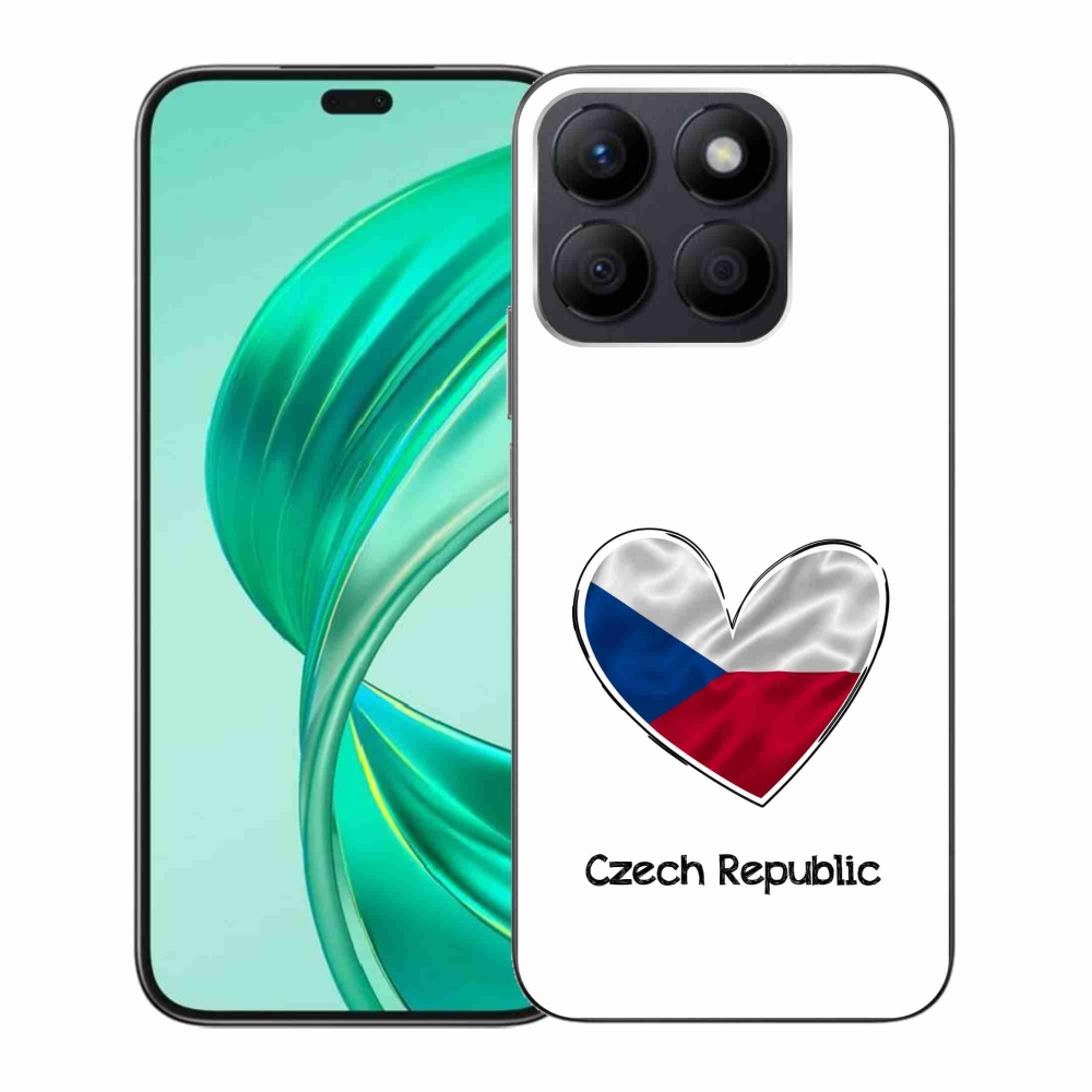 Gél borító mmCase a Honor X8b készülékhez - szív zászló fehér háttérrel