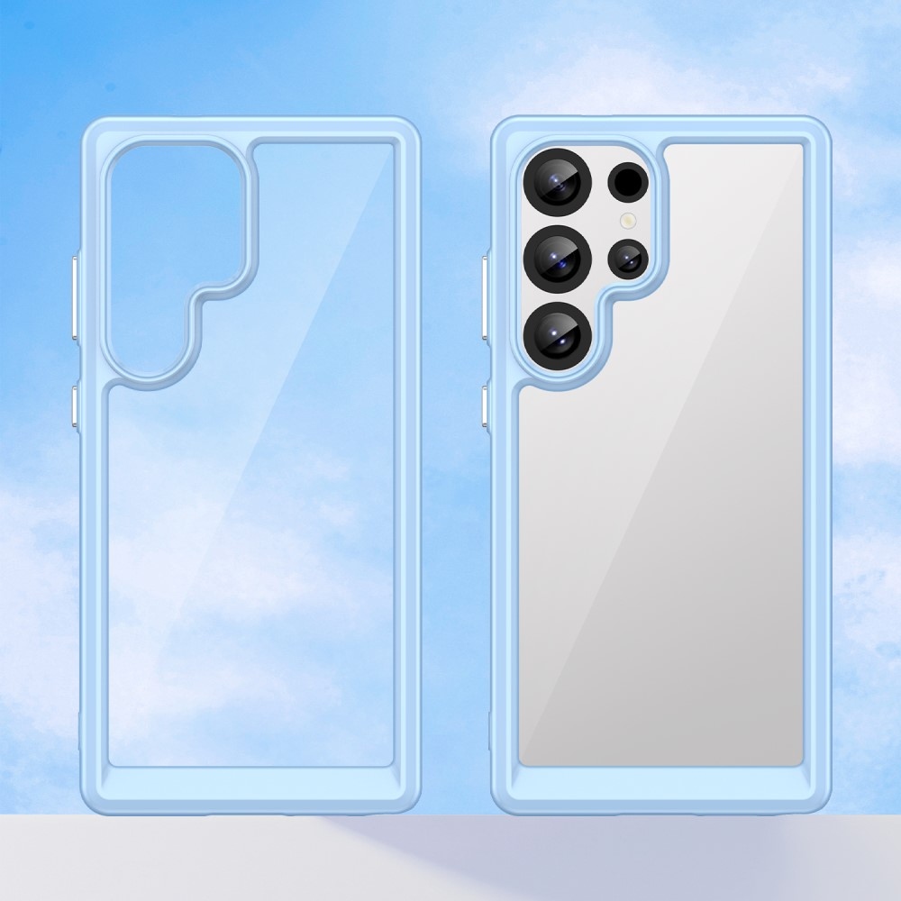 Gél tok kemény hátlappal Samsung Galaxy S25 Ultra készülékhez - kék