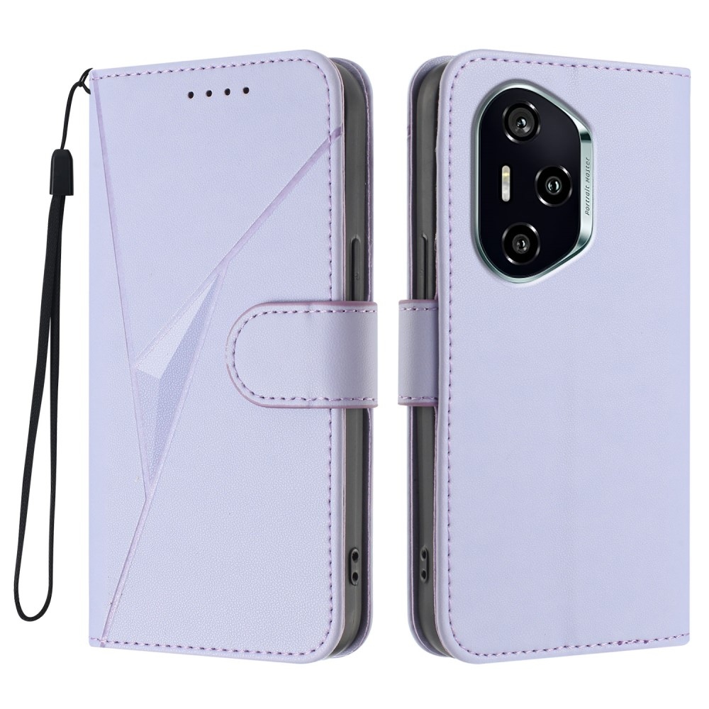 Háromszögek könyvtáska Honor 400-hoz - világos lila