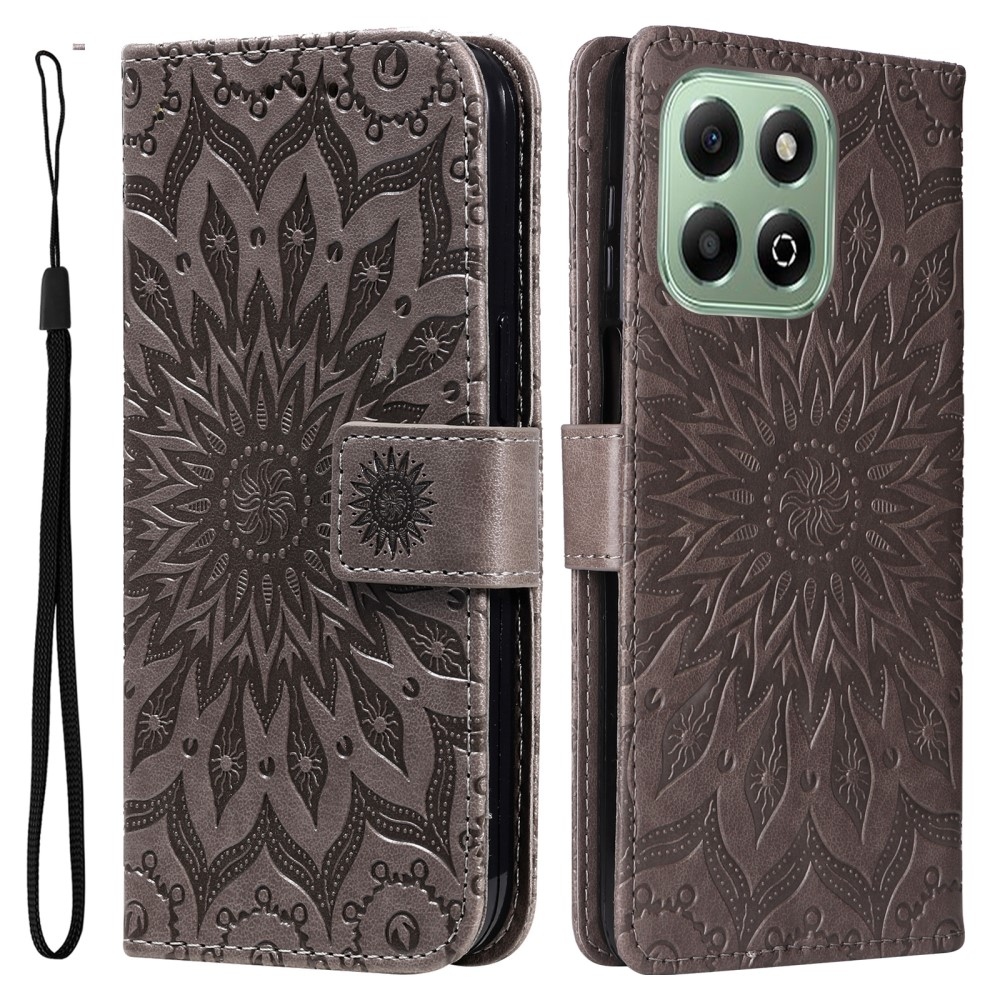 Napraforgó könyvtáska Honor X6b készülékhez - szürke