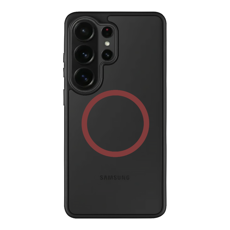 Taktikai MagForce Hyperstealth 2.0 borító a Samsung Galaxy S26 Ultra fekete/piros színű készülékhez