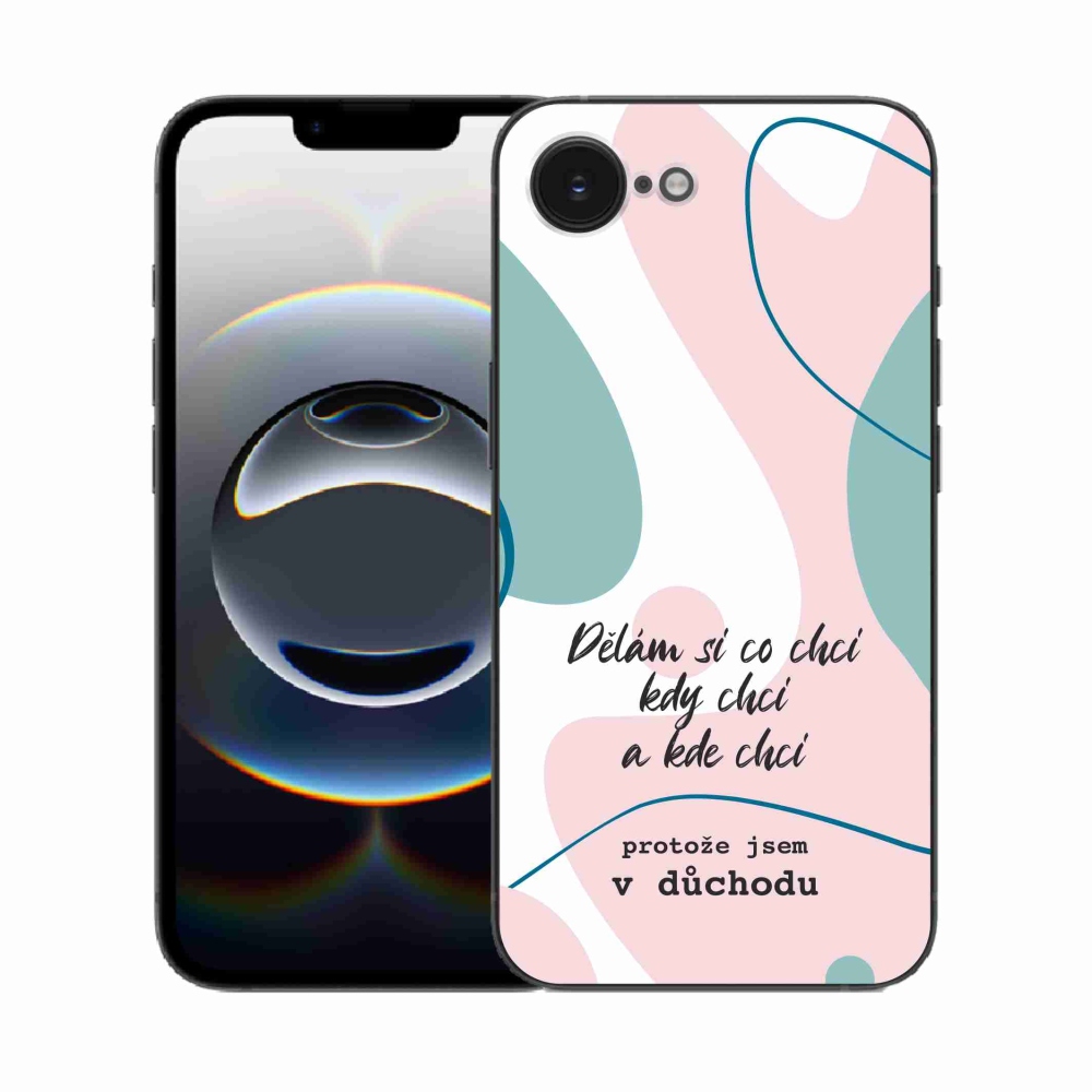 Gél borító mmCase iPhone 16e készülékhez - vicces szöveg 10 fehér háttér