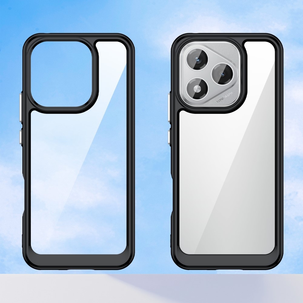 Gél tok fix hátlappal a Honor 400 Lite-hoz - fekete