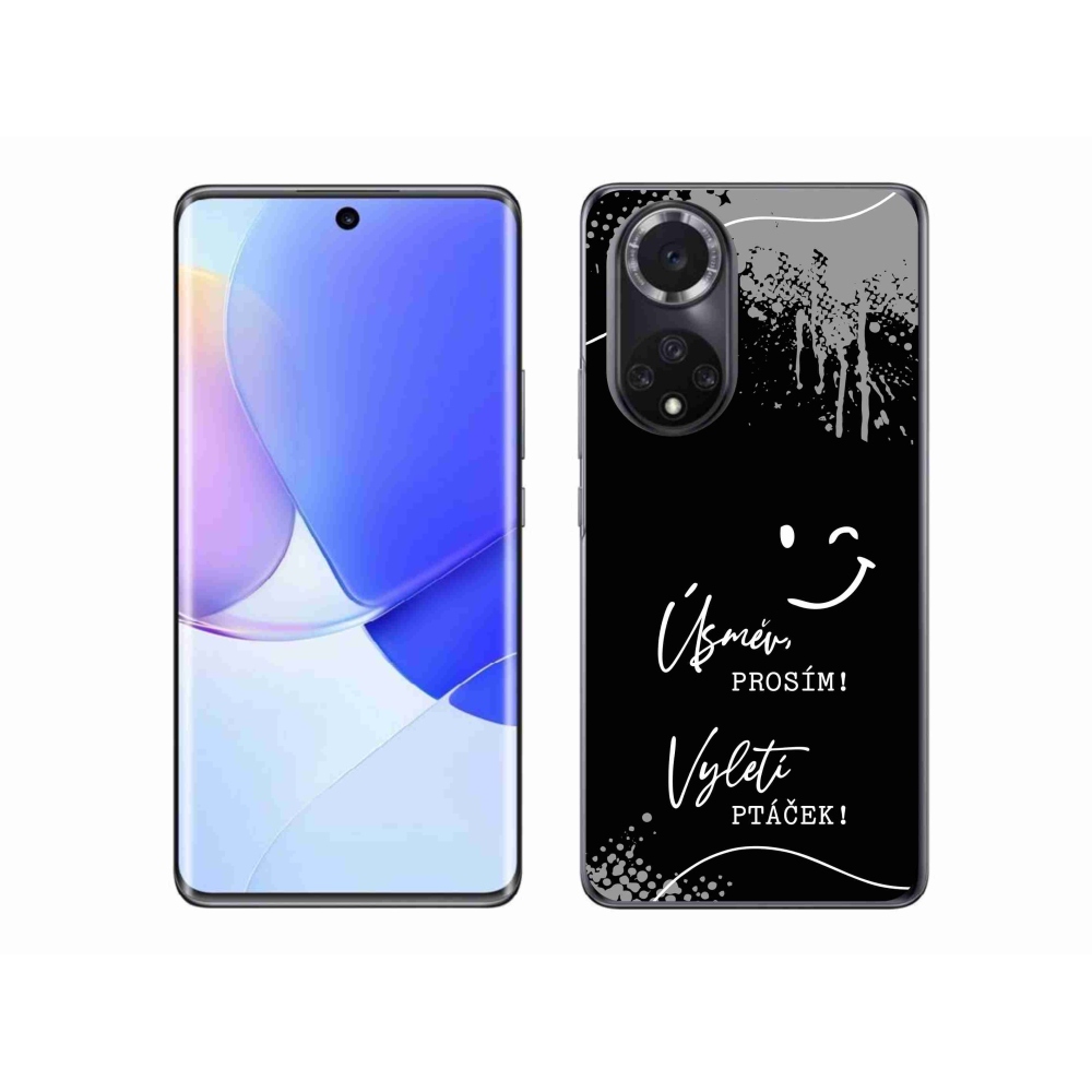 Gél borító mmCase a Huawei Nova 9-hez - vicces szöveg 4 fekete háttérrel
