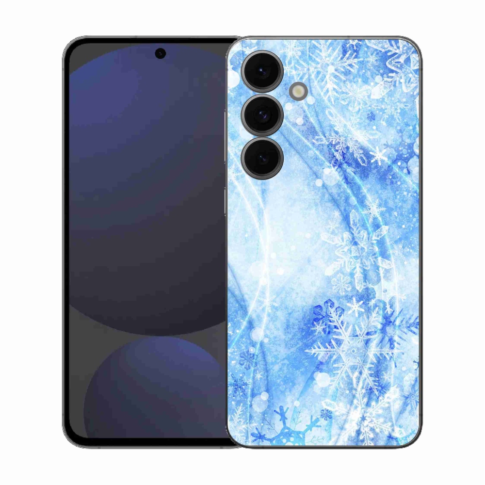 Gél védőhuzat mmCase Samsung Galaxy S25 FE készülékhez - hópelyhek