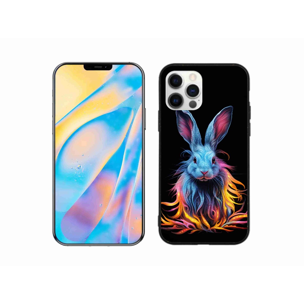 Gél borítás mmCase iPhone 12 Pro készülékhez - absztrakt nyúl