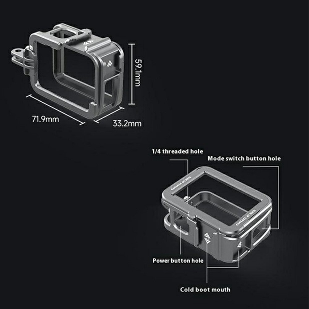 TELESIN fém védőkeret GoPro Hero 13/12/11 kamerákhoz függőleges rögzítéssel