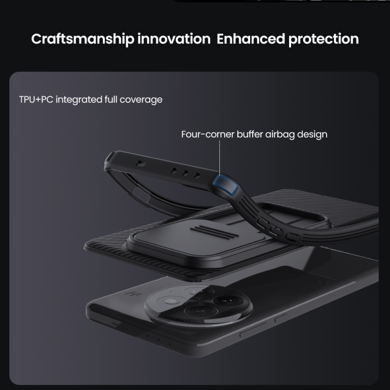 Nillkin CamShield PRO hátlap a OnePlus 13 számára Fekete